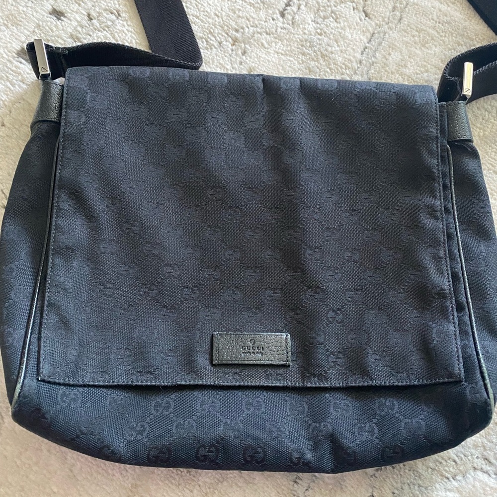 Gucci black canvas crossbody